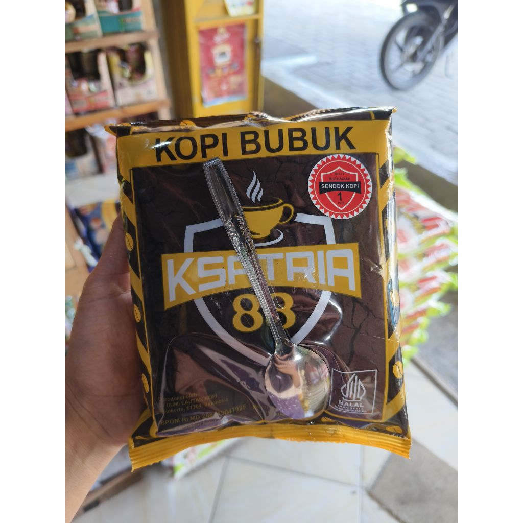 

Kopi bubuk 88 ksatria (free sendok mini)