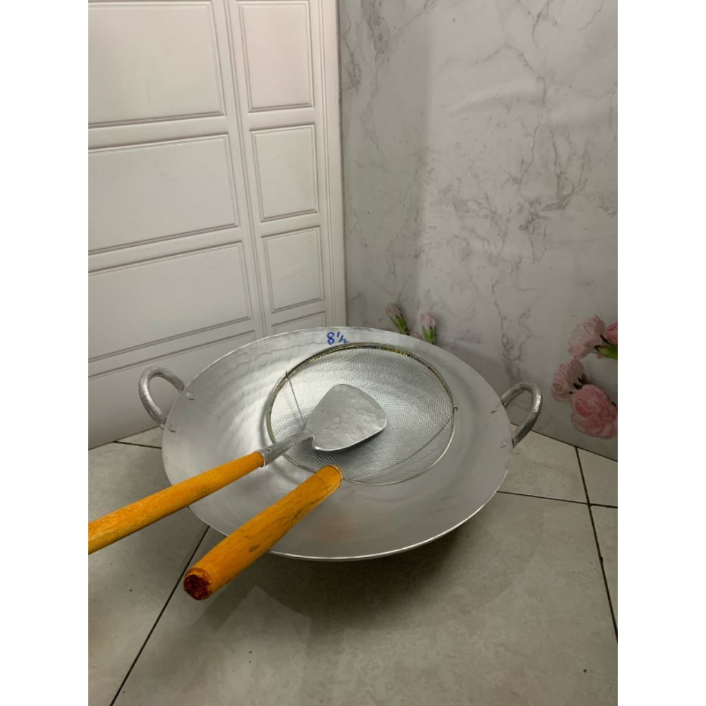 wajan40cm,serokan,spatula