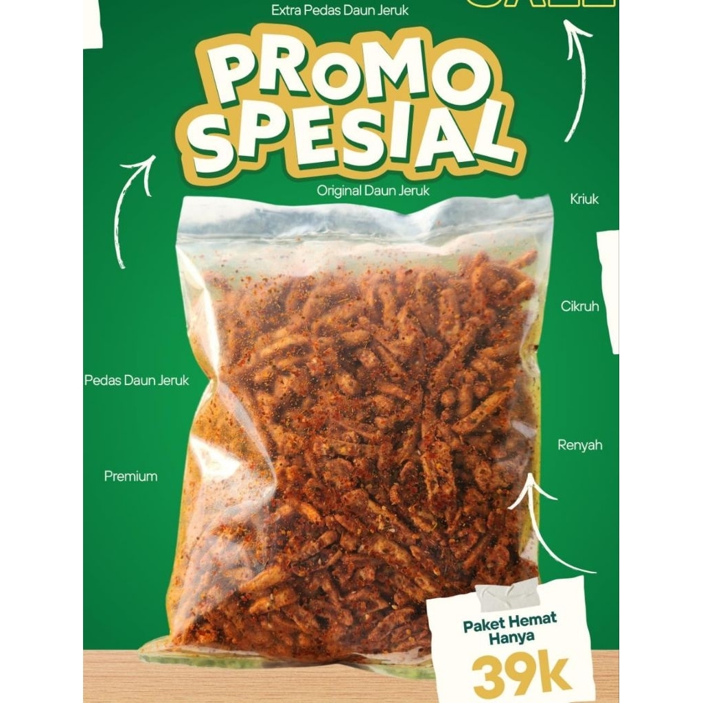 

Basreng Original Pedas Daun Jeruk Viral 1KG Cemilan Sultan Cianjur Snack Sajodo Temen Ngemil Lezat