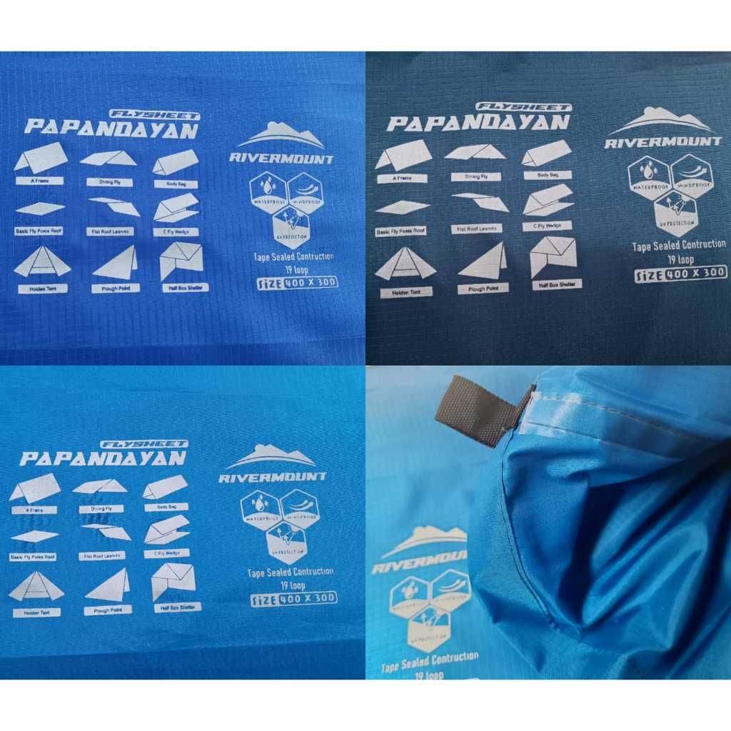 flysheet full sealer rivermount flysheet tenda waterproof bahan ripstop anti air
