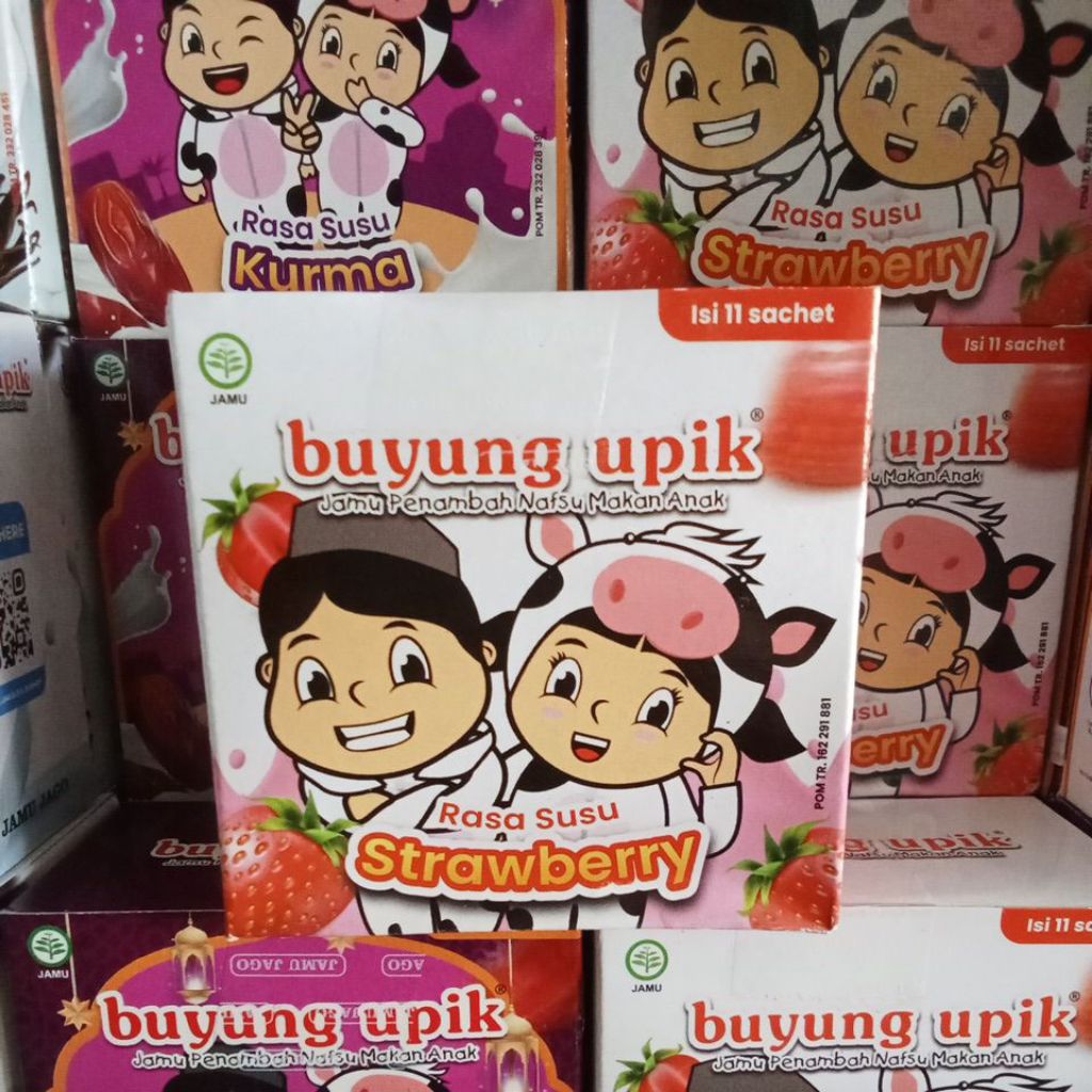 

JAMU BUYUNG UPIK SUSU STRAWBERRY PACK ISI 11 SACHETS /BELI 5 PACK LEBIH MURAH