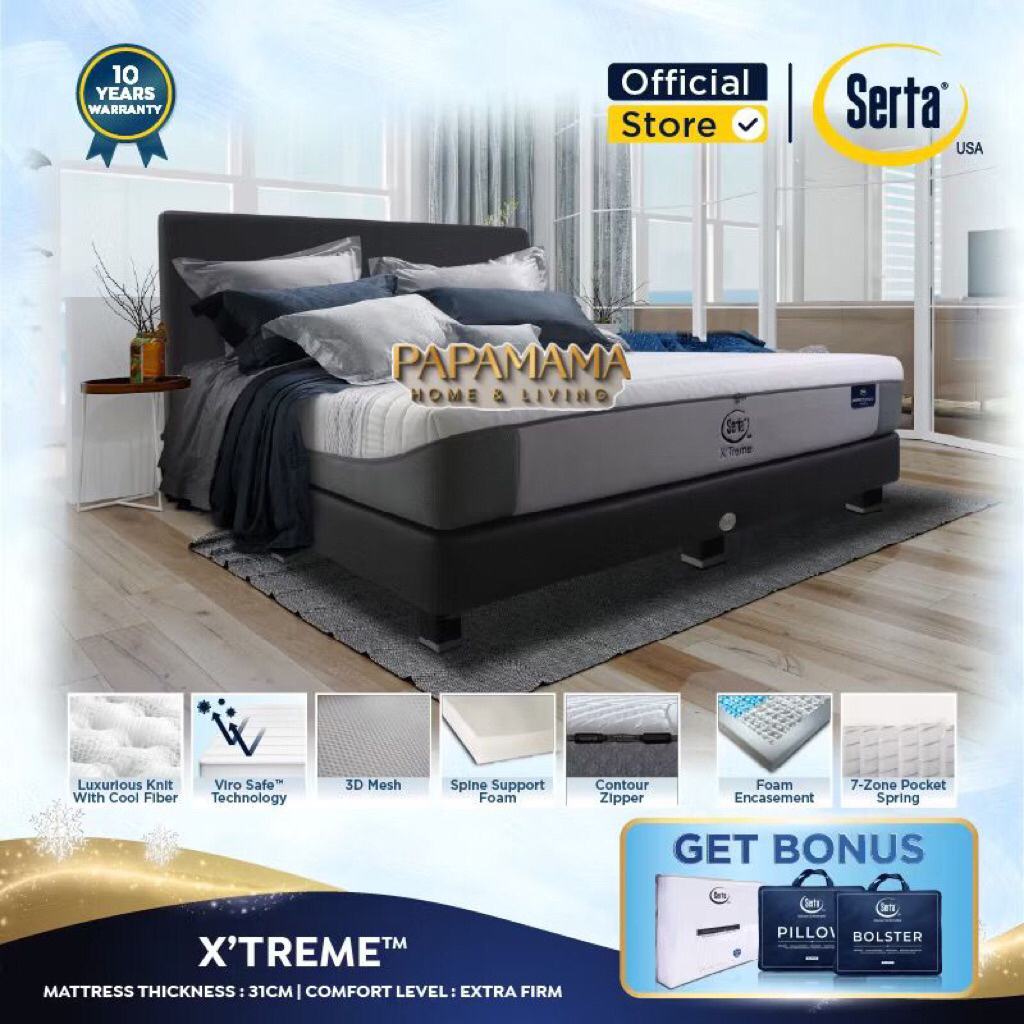 Set Springbed SERTA XTreme - Only Matras Latex uk180x200 - Medan