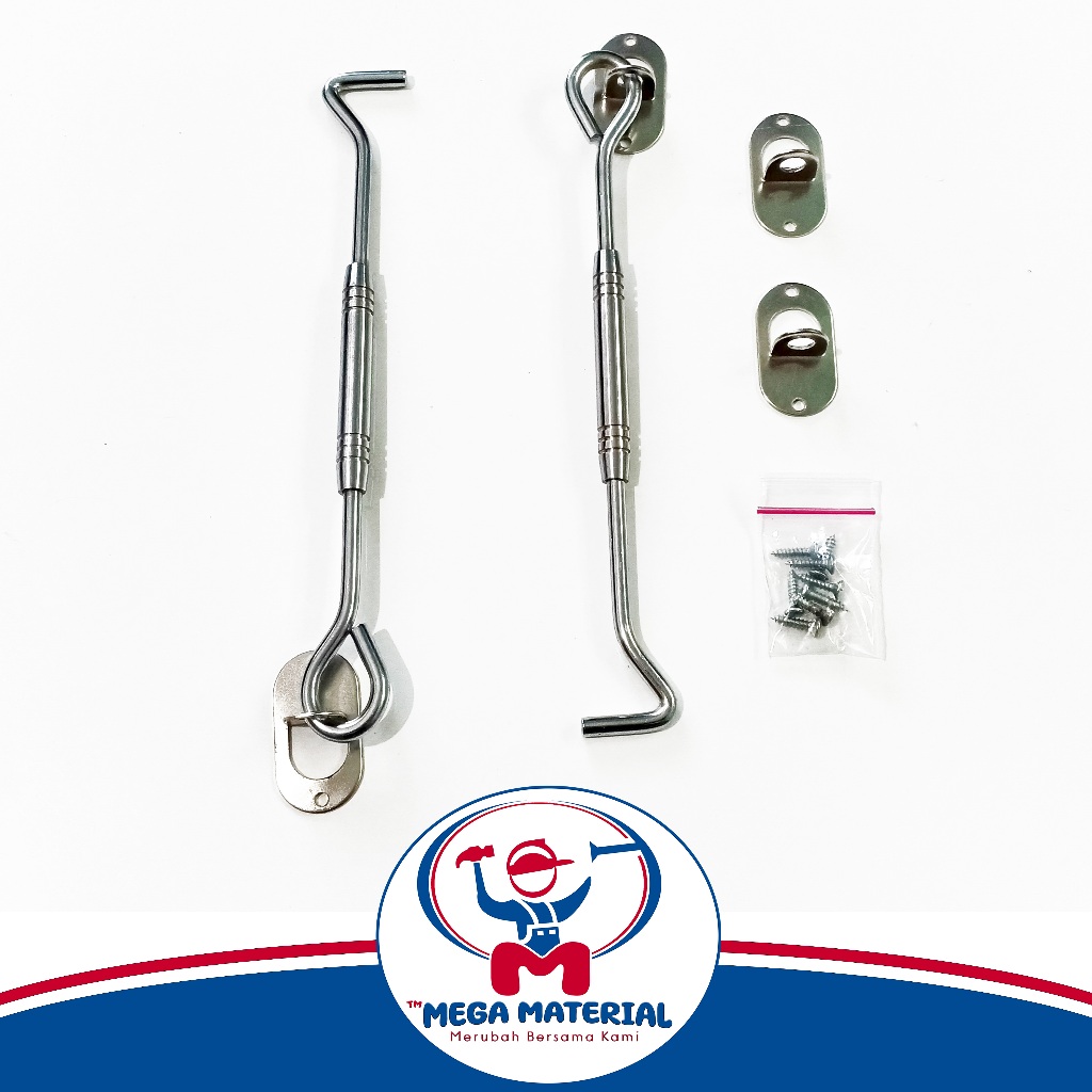 HAK ANGIN / PENYANGGA JENDELA JMJ BULAT INDIA 2PCS