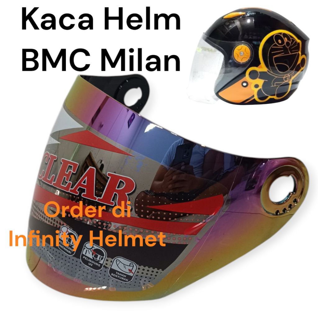 Kaca Visor Helm BMC Milan Kaca Helm BMC Doraemon
