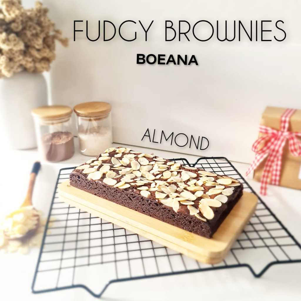 BOEANA - Brownies  Panggang (ALMOND) - Brownies Panggang - Pasti Nyoklat Banget - Brownies Premium B