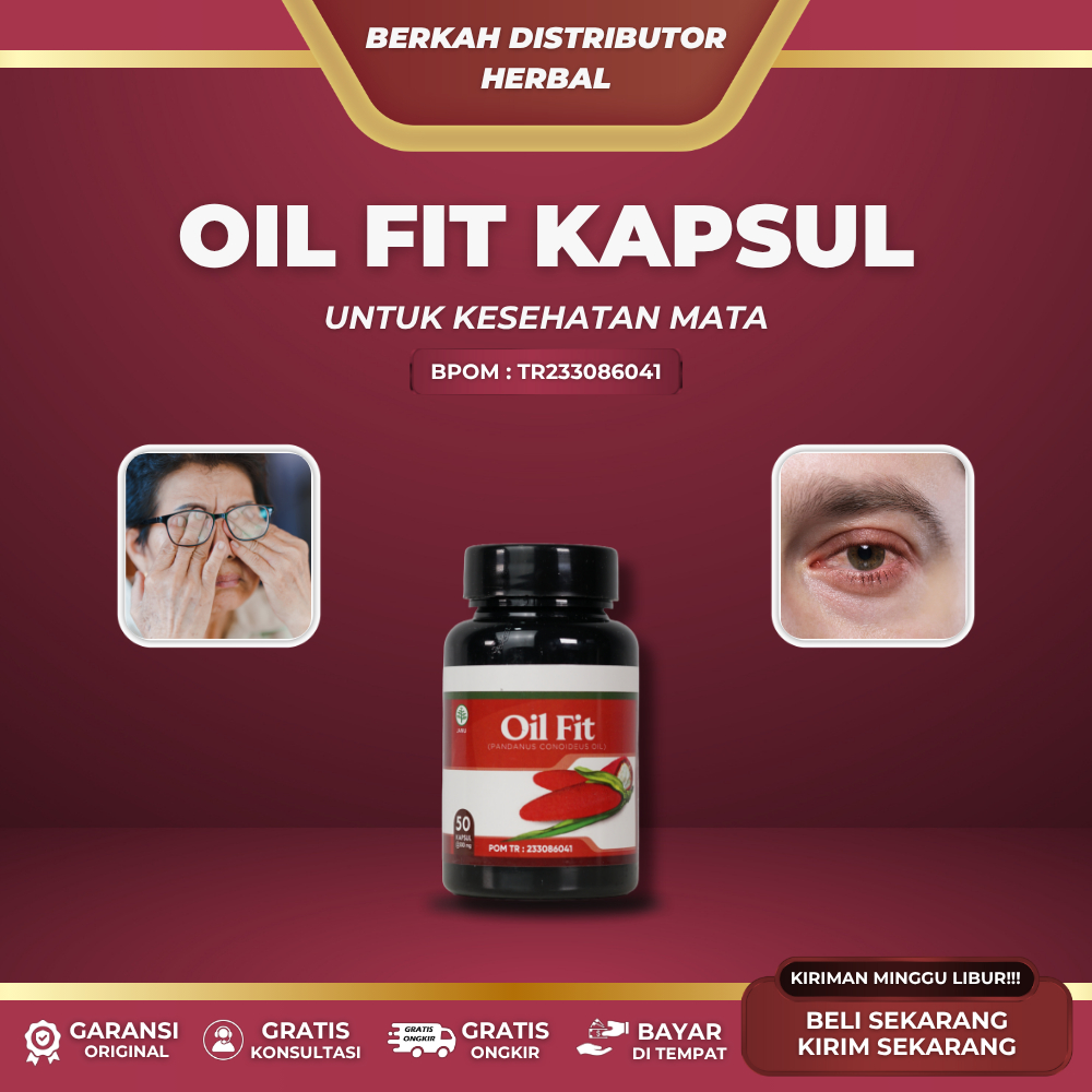 Oil Fit Herbal Original 100% - Obat untuk Kesehatan Mata - Sudah BPOM & Halal MUI