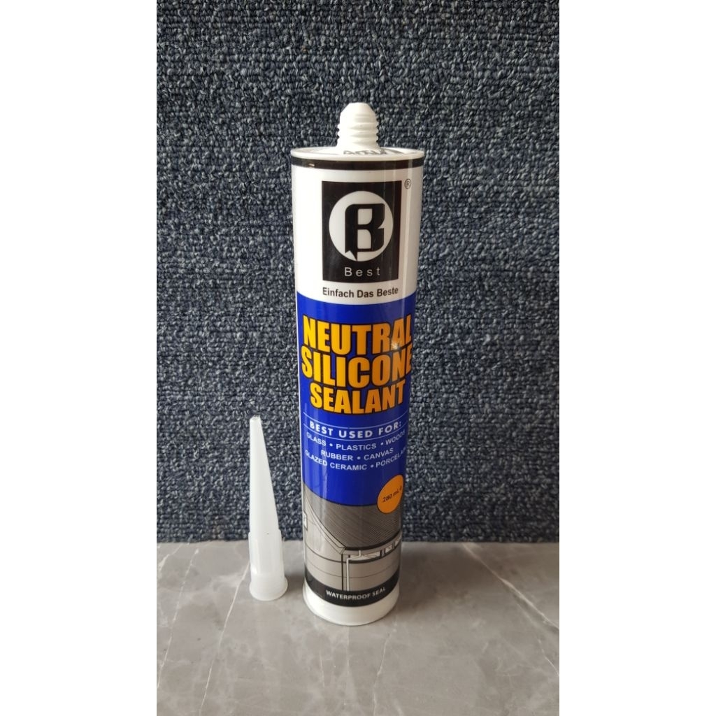Sealant Netral Silicon Kaca Netral Hitam, Putih