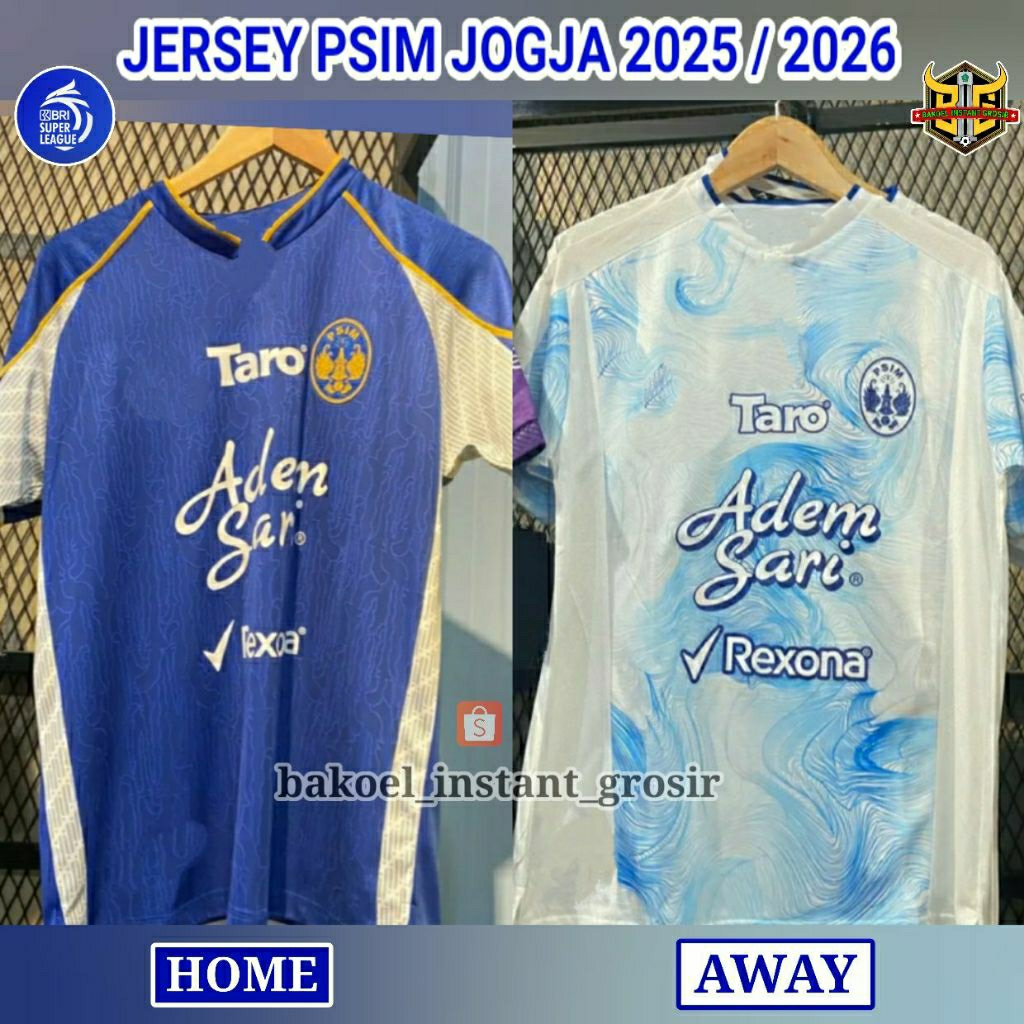 Jersey PSIM JOGJAKARTA 2025 / 2026 BRI Super League HOME AWAY Biru Putih PRINTING Terbaru Lokal