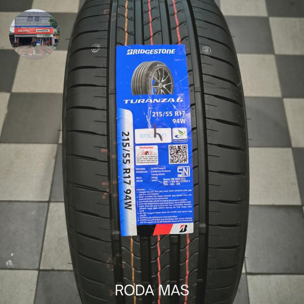 Ban Bridgestone Turanza 6 215/55 R17 (Ban Innova venturer,Camry,BRV,HRV,WRV,MG ZS, Odyssey, Kona)