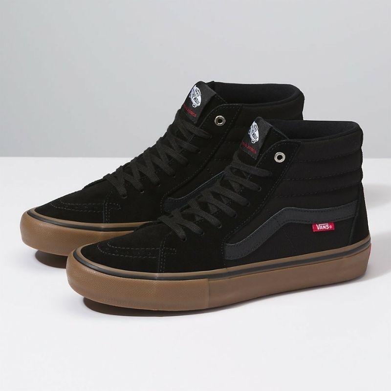 SNEAKERS - V4NS SK8 HIGH PRO BLACK GUM - BNIB - 100% ORIGINAL (SEPATU)