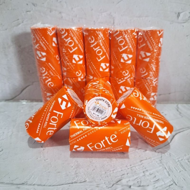 

[RP] (1 Roll) Kertas Termal 57X30 FORTE Thermal Paper Struk Bill Nota Kasir