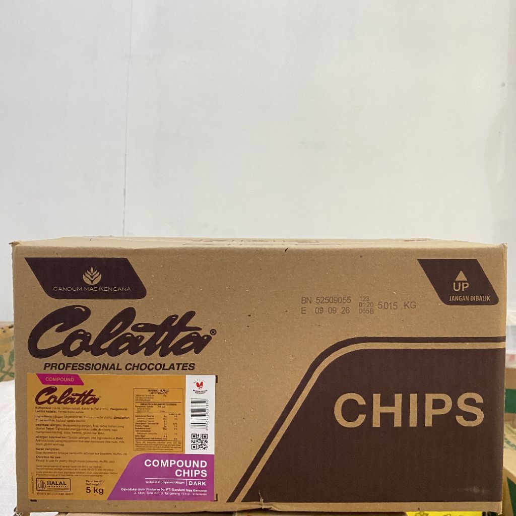

Colatta dark chocolate chips kerucut 250 gram | colatta choco chips | colatta chips