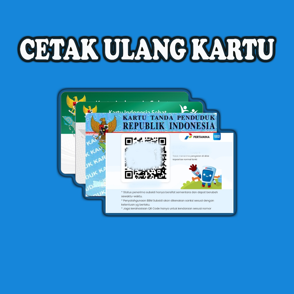 

CETAK ULANG KARTU (RUSAK, BURAM, HILANG)