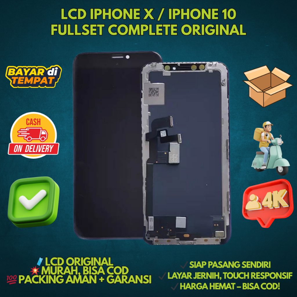 LCD IPH*NE X / LCD IPHONE 10 TOUCHSCREEN FULLSET COMPLETE