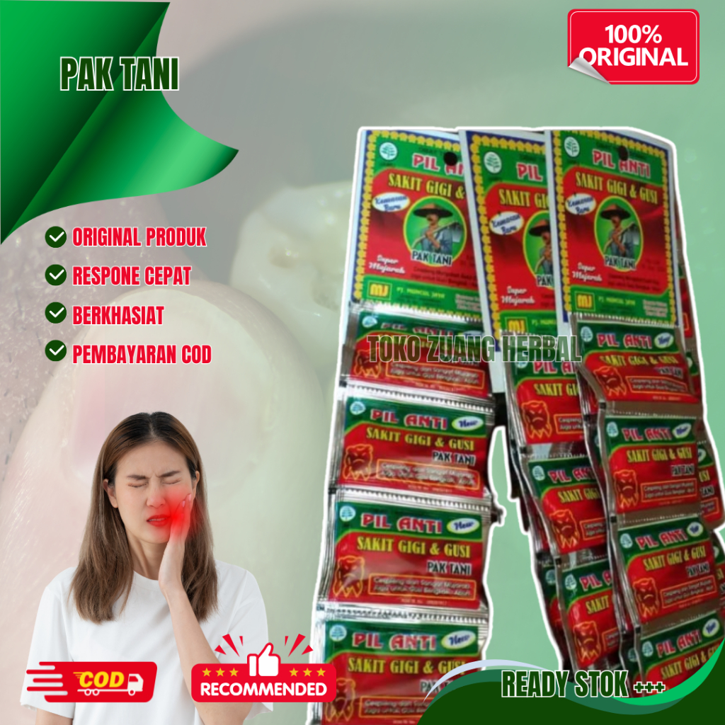 

Pak Tani Pil Sakit Gigi Original 12 Sachet