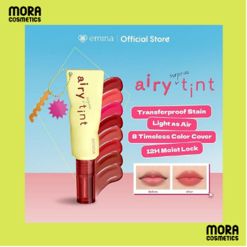 Emina Airy Surprise Tint 3g + Keychain - Longlasting, Waterproof Lip Tint