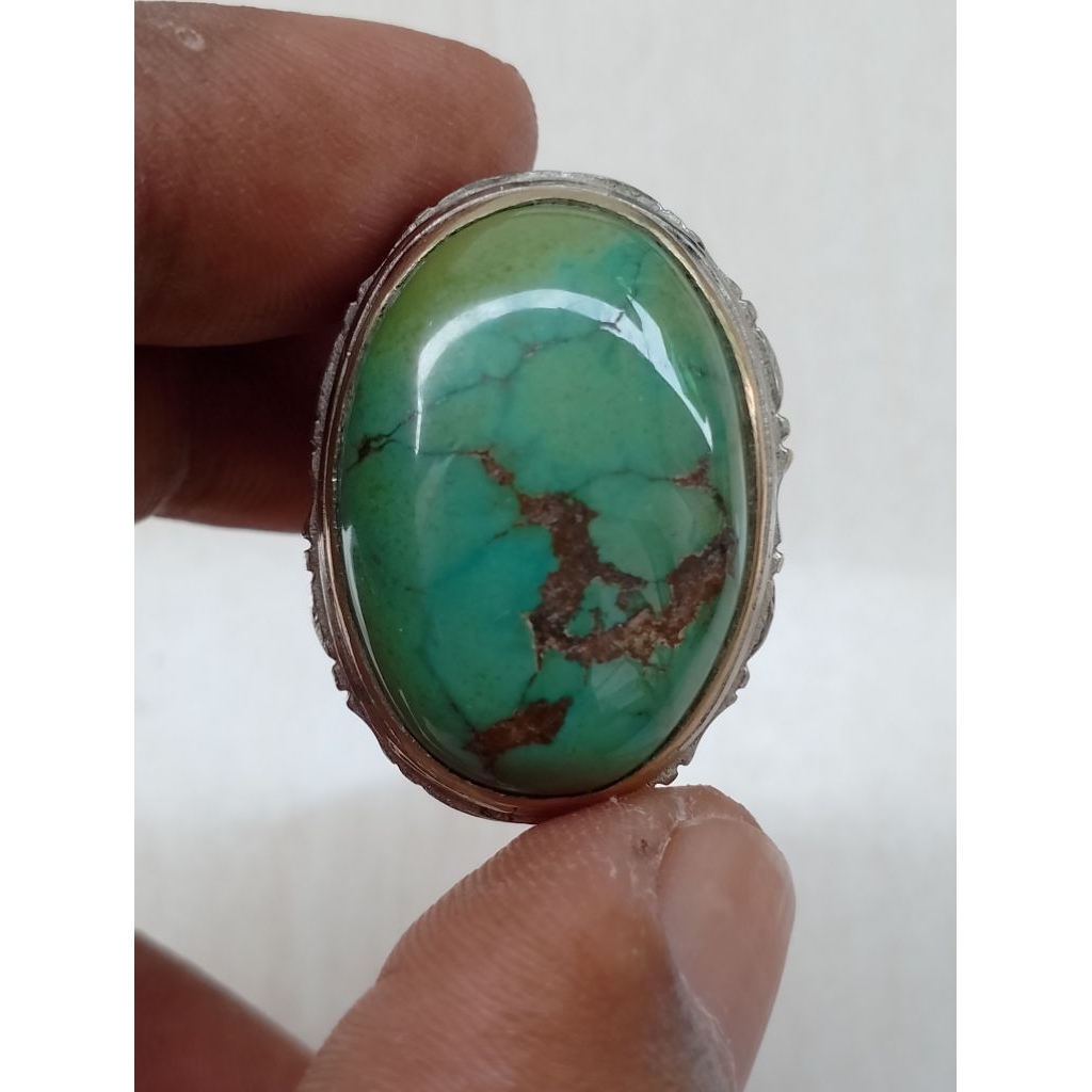 Akik Pirus Hubeuy Hijau Lawasan