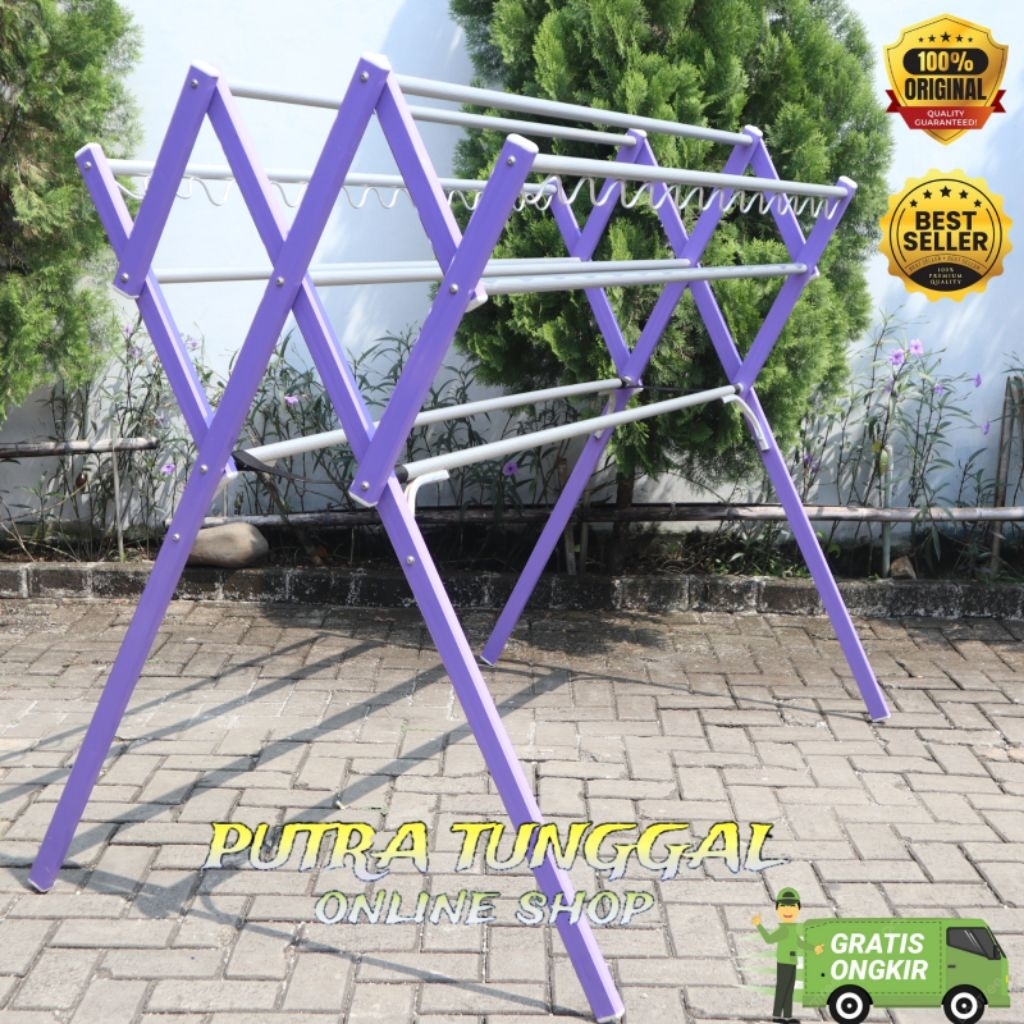 PROMO Jemuran baju jemuran pakaian super jumbo / aluminium 180cm