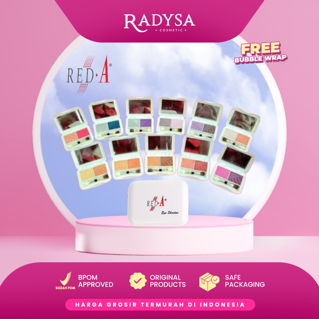 RADYSA - Red-A EyeShadow - tersedia 12 varian warna Eyeshadow || Red-a Blush On  Duo - Perona Pipi