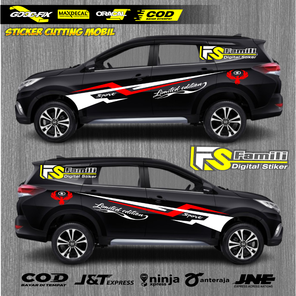 Stiker Body Mobil Terios  Cutting Stiker Daihatsu Terios