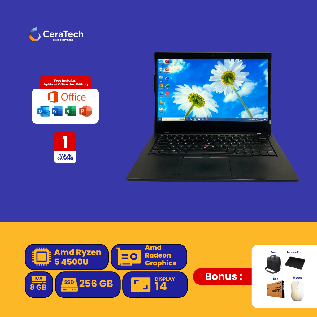 LENOVO THINKPAD L14 Amd Ryzen 5 4500U RAM 8 GB SSD 256 GB