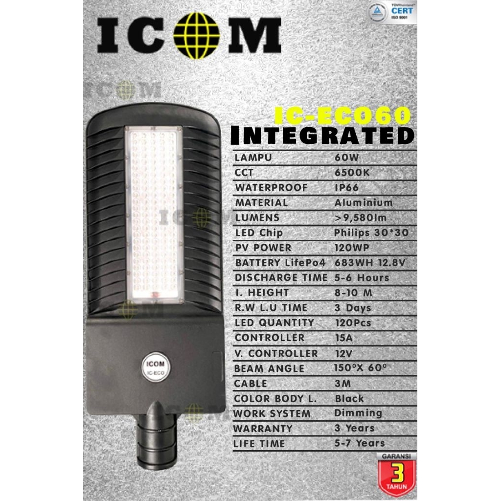 Lampu PJU 2 in 1 ICOM IC-ECO 60W
