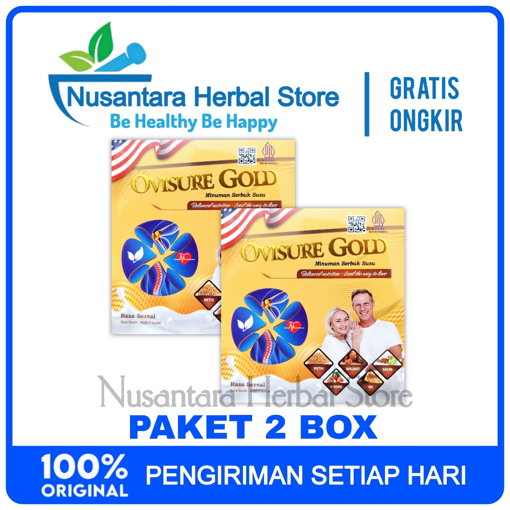 

2 Box Ovisure Gold Susu Untuk Nyeri Tulang Sendi Dan Osteoporosis Osteoarthritis Original Asli