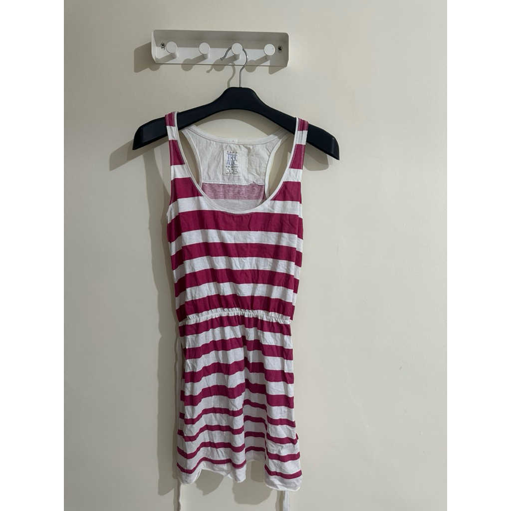 Zara Striped Pink White Dress zara stripes mini dress zara stripe summer dress