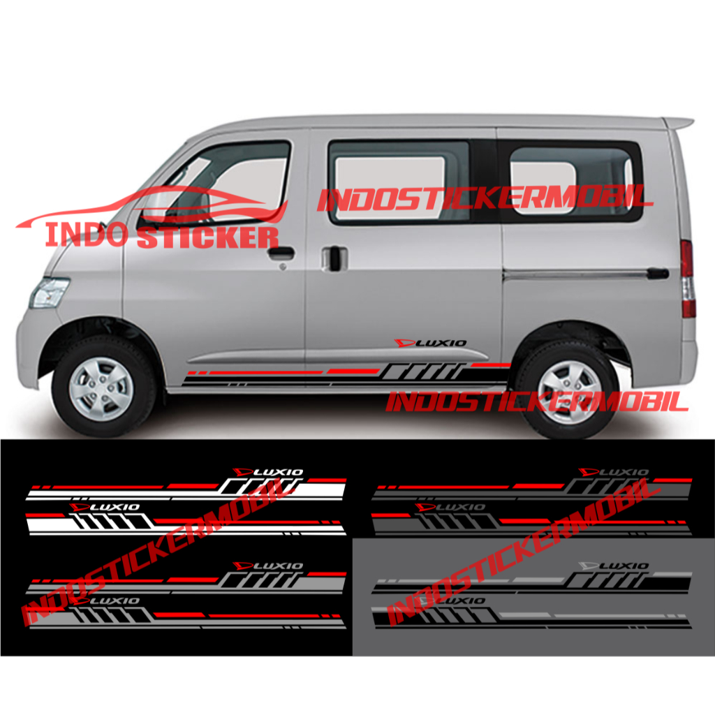 Cutting sticker mobil luxio stiker list stripe body samping mobil daihatsu luxio sticker terbaru lux