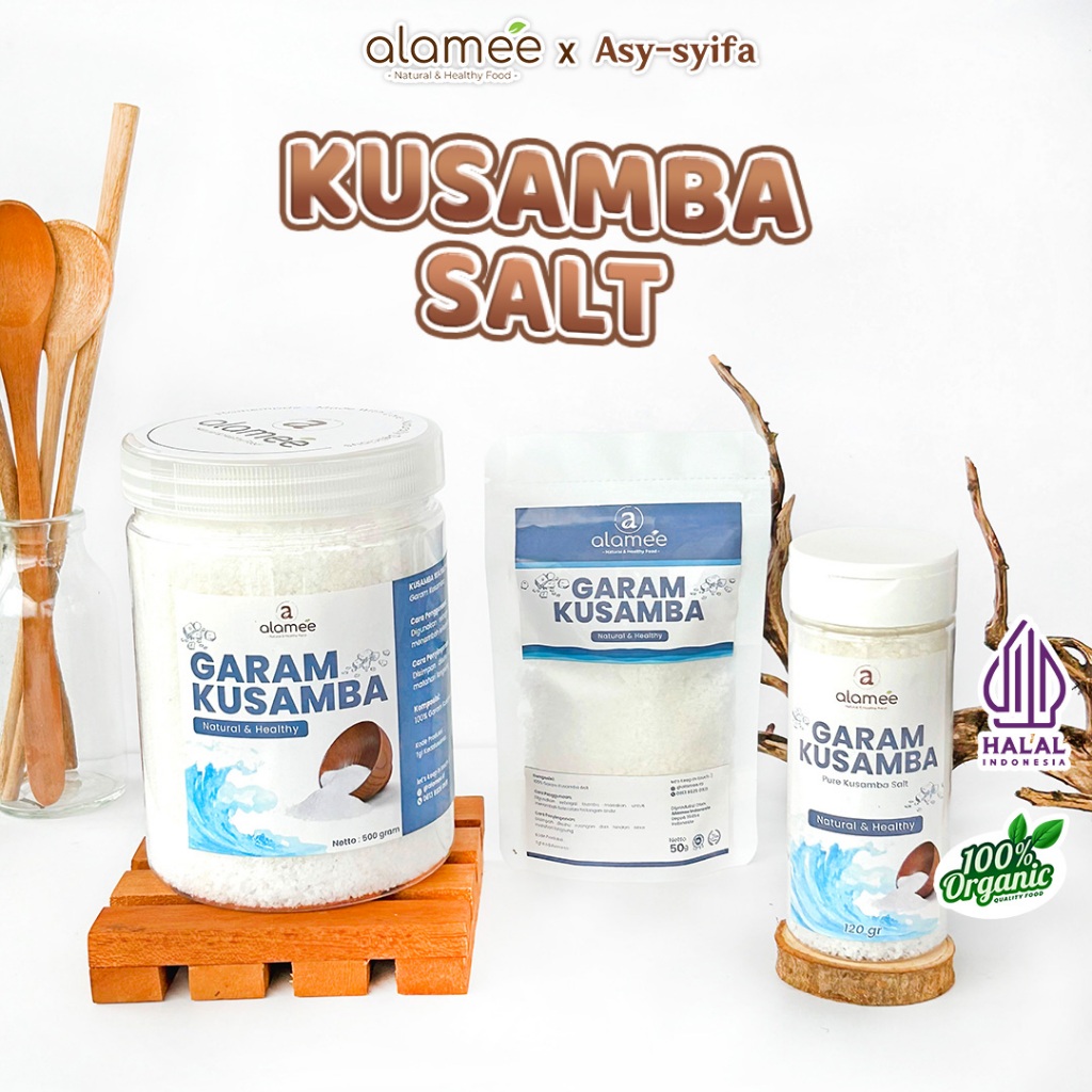 

ALAMEE Garam Laut Kusamba Sea Salt Bali Murni Natural Alami Organic Lokal Bumbu Masakan Organik