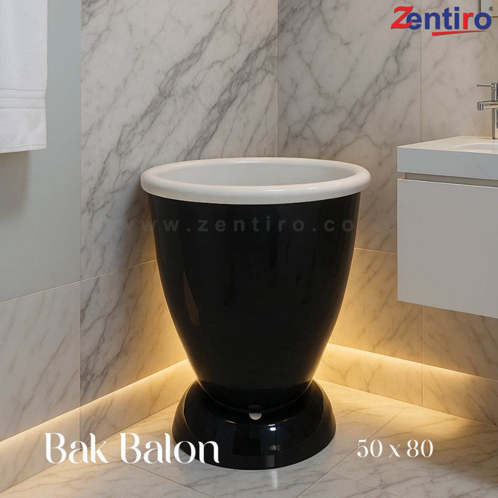 ZENTIRO Bak Air BALON 50 x 80 Marble | Bak Mandi BULAT 50