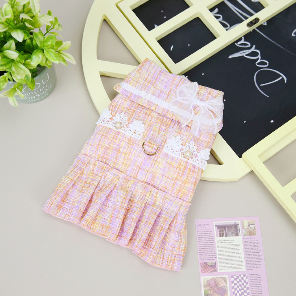 Harness Anjing Kucing baju anjing kucing harness tebal kucing anjing dress harness - Rainbow Harness