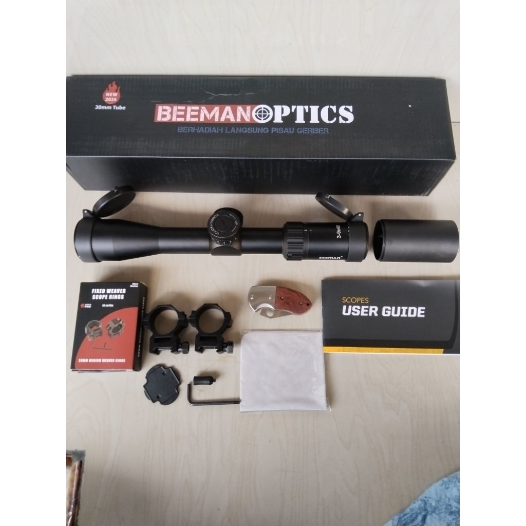 TELESCOPE BEEMAN OPTICS 3-9x40 Tube 30 rell 22 reticle HK wide angel