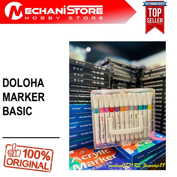

DOLOHA Acrylic Marker Basic - Spidol Akrilik Warna Dasar (alternatif DSPIAE HobbyMio Mr Hobby Tamiya Ray Studio Stedi)