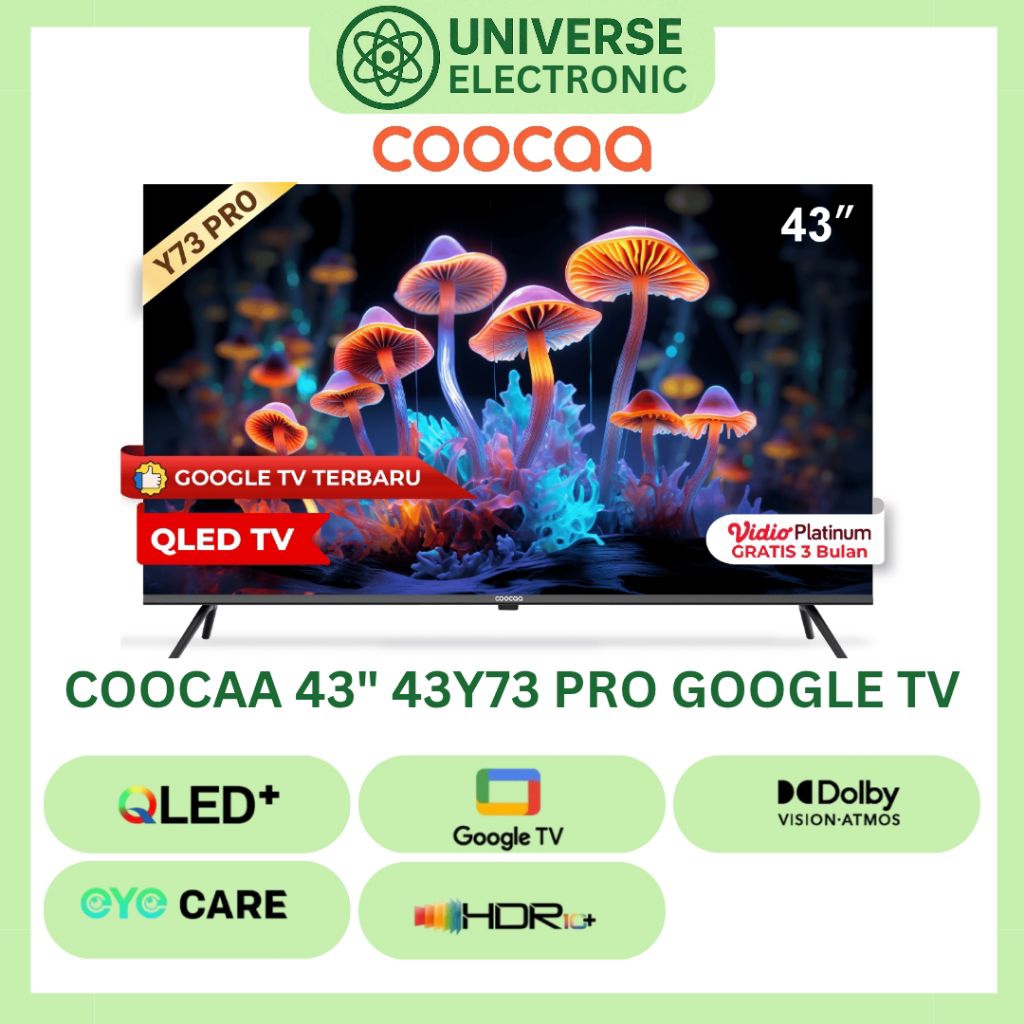 COOCAA 43Y73 PRO 4K QLED GOOGLE TV 43 Inch
