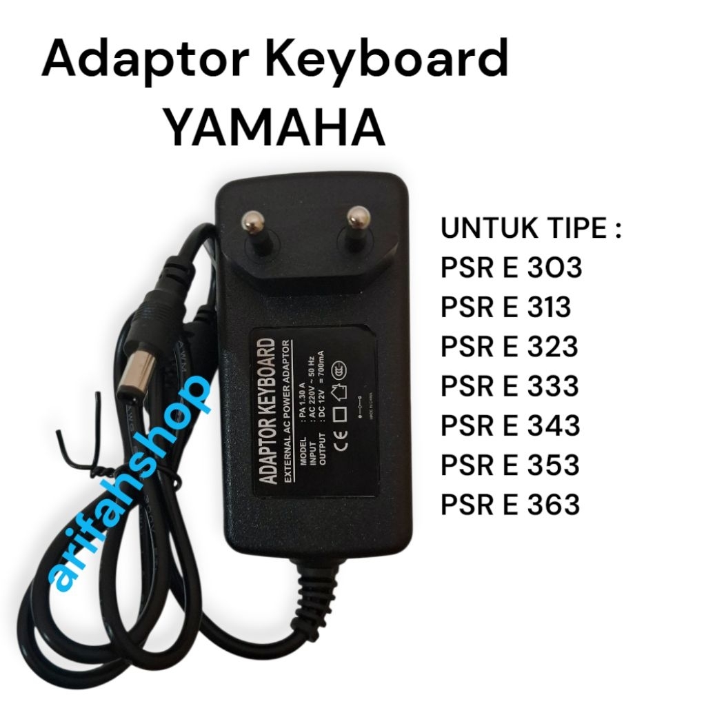 Adaptor Keyboard YAMAHA PSR E 303 PSR E 313 PSR E 323 PSR E 333 PSR E 343 PSR E 353 PSR E 363 kualit