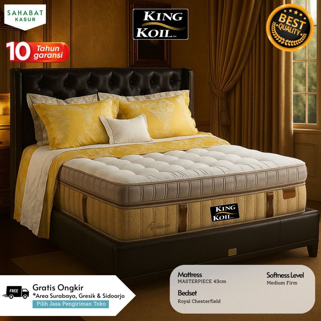 KingKoil Kasur Spring Bed Masterpiece Medium Firm 100x200 | Kasur Springbed King Koil