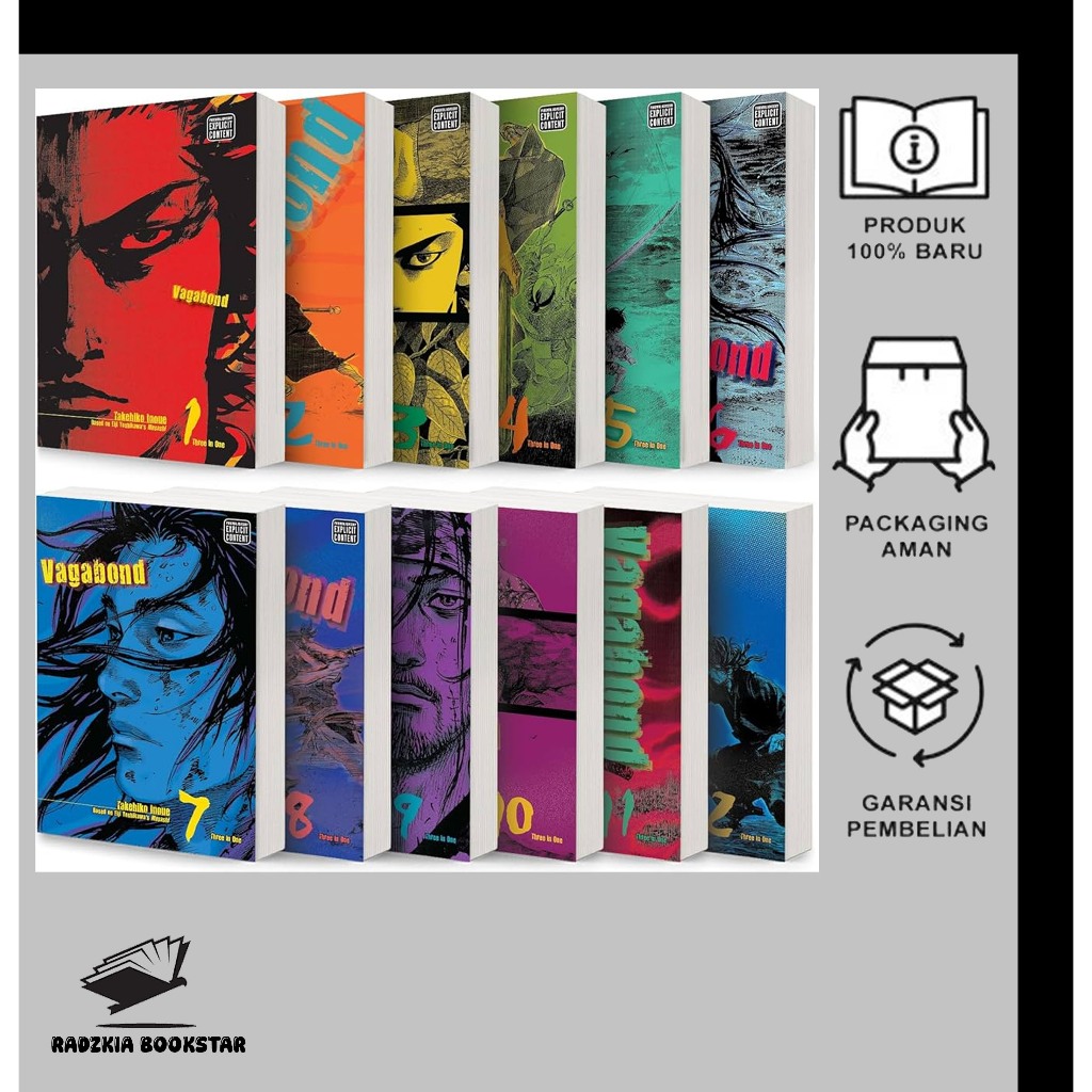 Vagabond (VIZBIG Edition) Complete Collection Manga Set (Vol 1-12) by by Takehiko Inoue