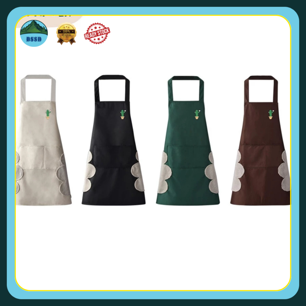 Celemek Dapur Waterproof | Apron Chef & Barista | Celemek Kopi Anti Air | Apron Pelayan Cafe Keren
