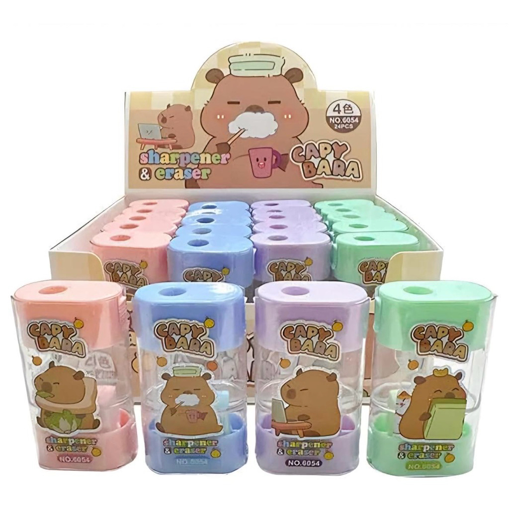 

Capybara Sharpener & Eraser serutan dan penghapus set