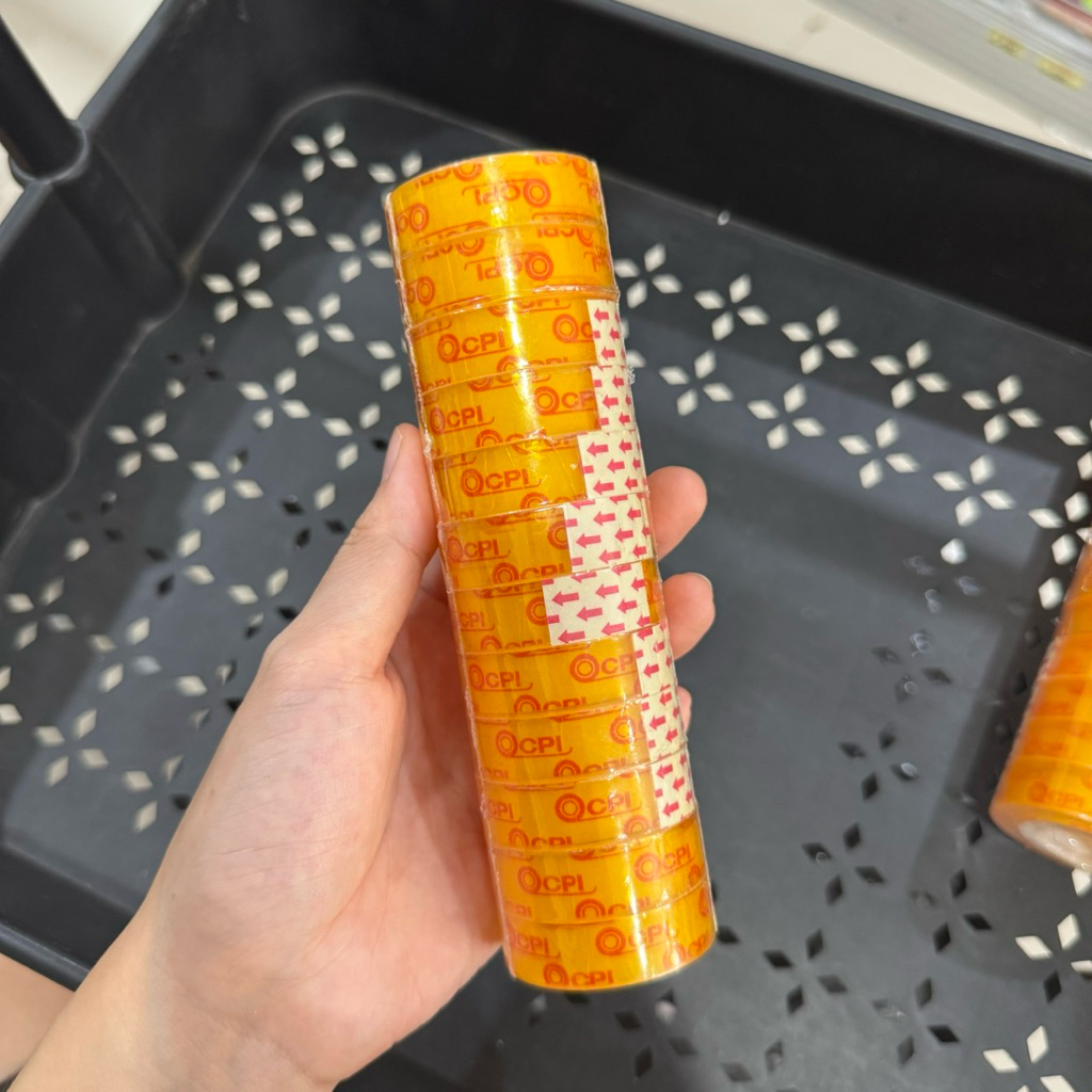 

[SLOP ISI 12] CPI Isolasi Solasi Selotip Bening Stationery Tape ½ inch(12mmx10yard) ½ inch (12mmx25yard) 1 SLOP ISI 12 ROLL murah berkualitas