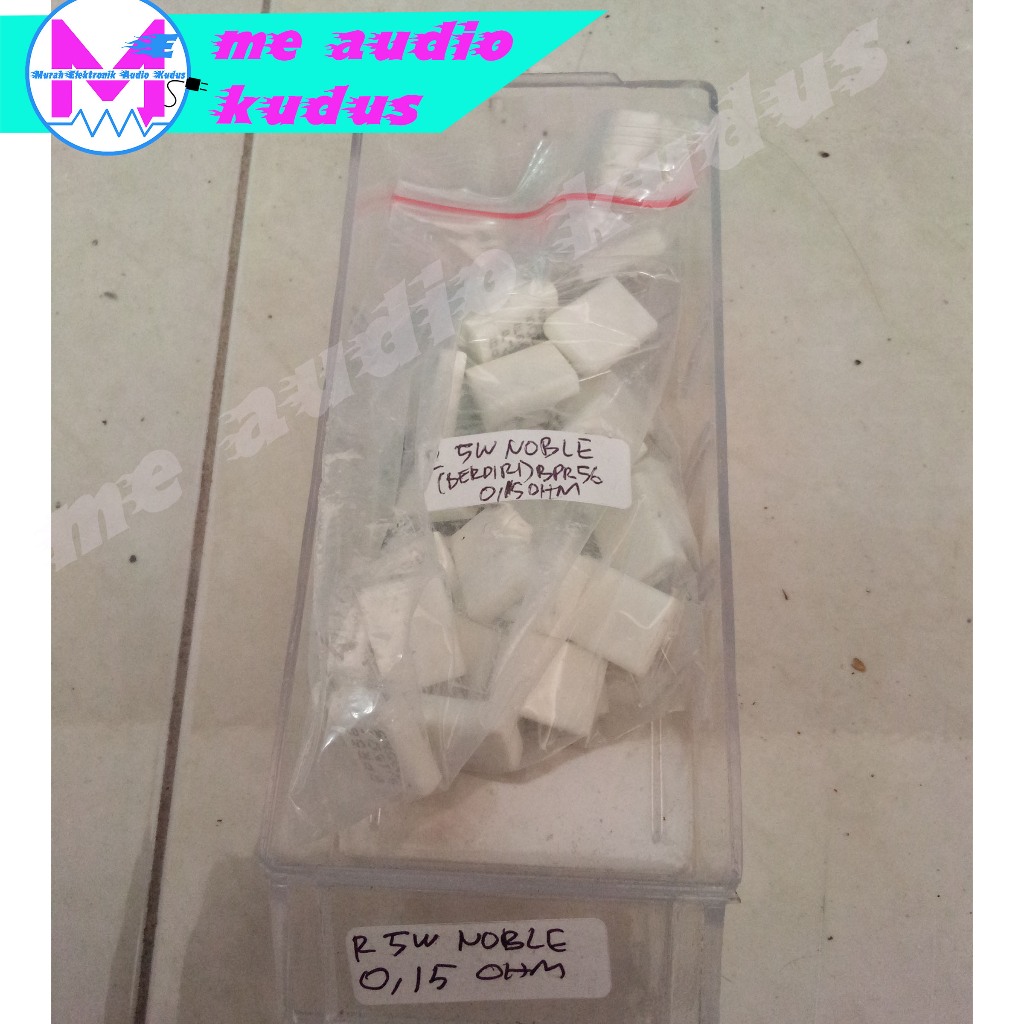 RESISTOR KAPUR 5W NOBLE (BERDIRI) BPR56 BERBAGAI UKURAN 0,15 OHM/ 0,22 OHM/ 0,33 OHM/ 0,47 OHM