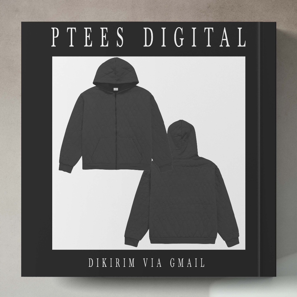 PD0820 - QUILTED HOODIE MOCKUP - PSD PHOTOSHOP - JAKET JACKET MOCKUPS