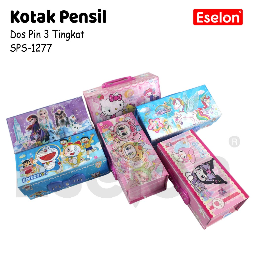 

Kotak pensil Kode 3D Susun / Kotak pensil Dos Pin 3 Tingkat