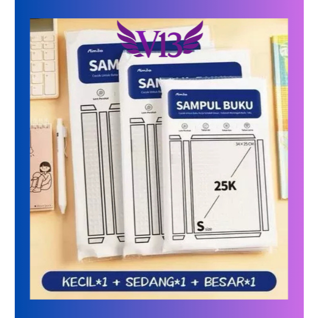 

V13SHOP Sampul Buku Stiker Pvc Film Buram Tahan Air 10 Lembar