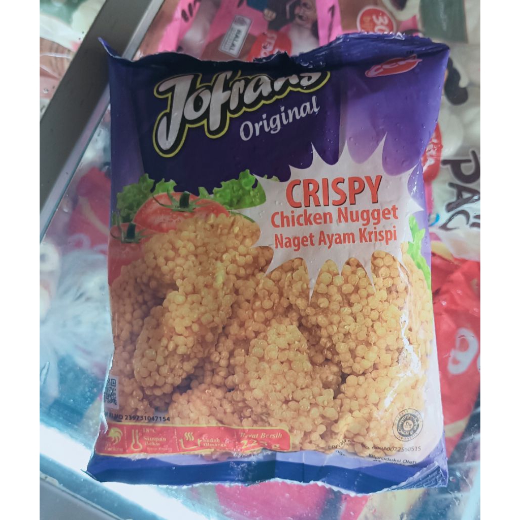 

Jofrans chiken Nugget Original Ayam Crispy 500grm/220grm Zabir Frozen Food