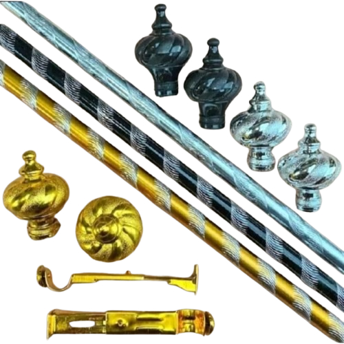 Set Batang Gorden Bulat Minimalis (Rel, Tutup, dan Kaki)