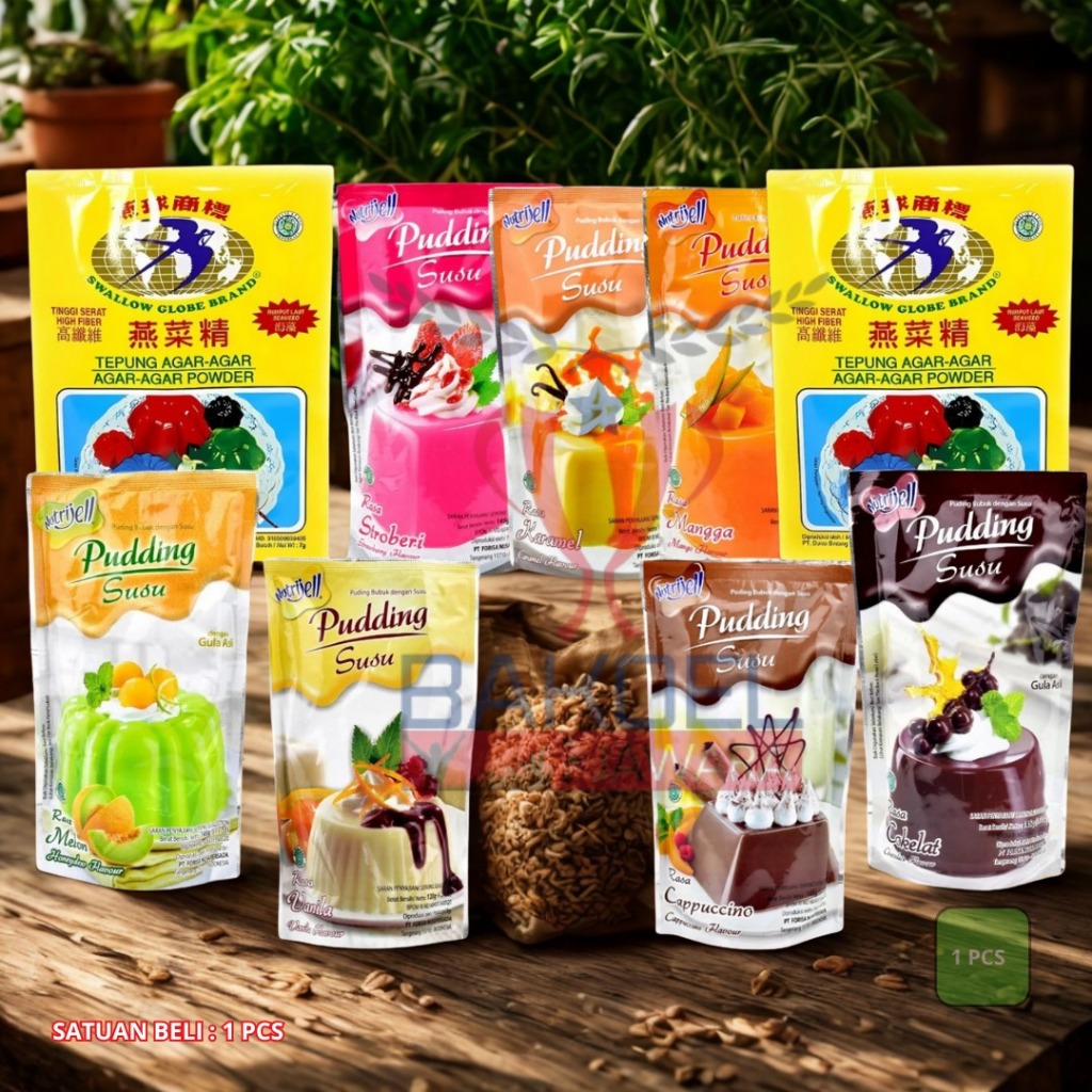 

SWALLOW JELLY SERBUK BUBUK PUDING / PUDDING SUSU POWDER NUTRIJELL / PUDING SUSU / AGAR AGAR
