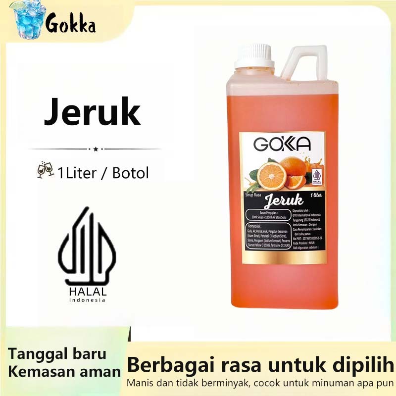 

GOKKA Sirup Minuman Rasa Jeruk 1L Syrup / Sirup Jeruk Sertifikasi Halal