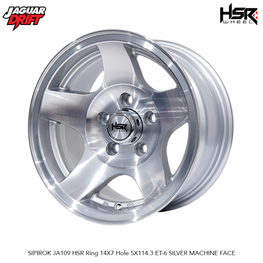 Velg Racing L300, Grandmax, New Carry Ring 14 Lubang 5 Pelek Hsr Sipirok R14 Pcd 5x114,3 Silver Poli